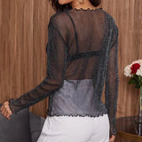 Mesh Blouse Top