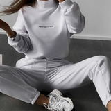 2-Piece Cropped Drawstring Hoodie and Sweatpants Set