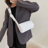 Quilted Shoulder Bag White