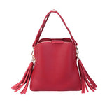 Tassel Bucket Bag Red