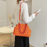 Thick Chain Color Handbag Orange