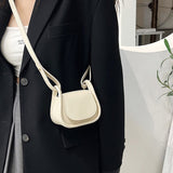 Faux Leather Mini Bag White