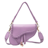 Slung Saddle Shoulder Bag Purple