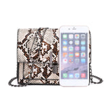 Snake Skin Chain Crossbody Bag