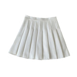 Pleated Tennis Mini Skirt White