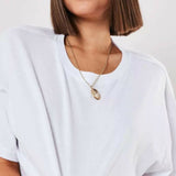 Loose Basic Cropped T-Shirt White