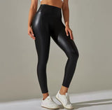 High Waist Faux Leather Leggings