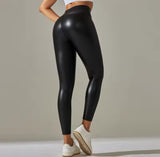 High Waist Faux Leather Leggings