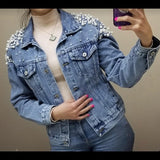 Jean Jacket With Pearls