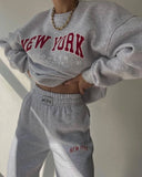 New York Pullover Sweatshirt and Sweatpants Set