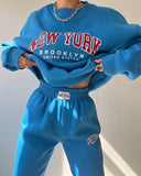 New York Pullover Sweatshirt and Sweatpants Set