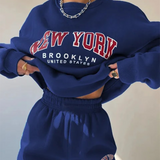 New York Pullover Sweatshirt and Sweatpants Set