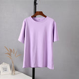 Cotton Soft Basic T-Shirt Purple