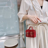 Mini PVC Crossbody Bag Red