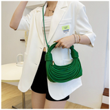 Braided Knotted Shoulder Bag Green