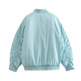 Oversized Bomber Jacket Blue