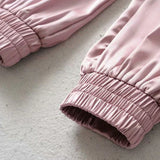 Satin Jogger Sweatpants Pink