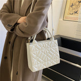 Quilted Tote Shoulder Bag White