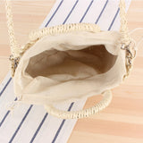 Handmade Crossbody Straw Handbag Cream