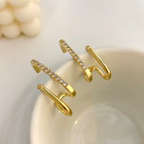 Minimalist Double Cuff Earring Gold