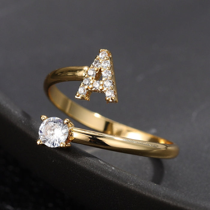 Adjustable Initial Letter Ring