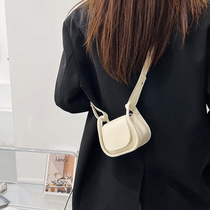 Faux Leather Mini Bag White