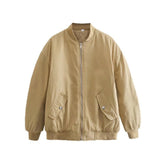 Oversized Bomber Jacket Camel