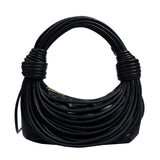 Braided Knotted Shoulder Bag Black