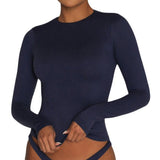 Basic Long Sleeve Top Navy Blue