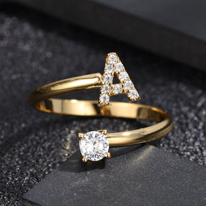 Adjustable Initial Letter Ring