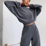 2-Piece Velvet Sweater and Sweatpants Set