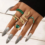 Green Vintage Ring Set